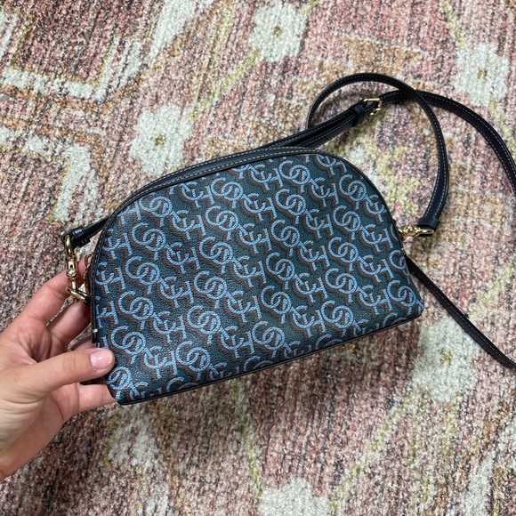 Coach Madi Crossbody Bag in Navy Blue Monogram - Picture 3 of 9